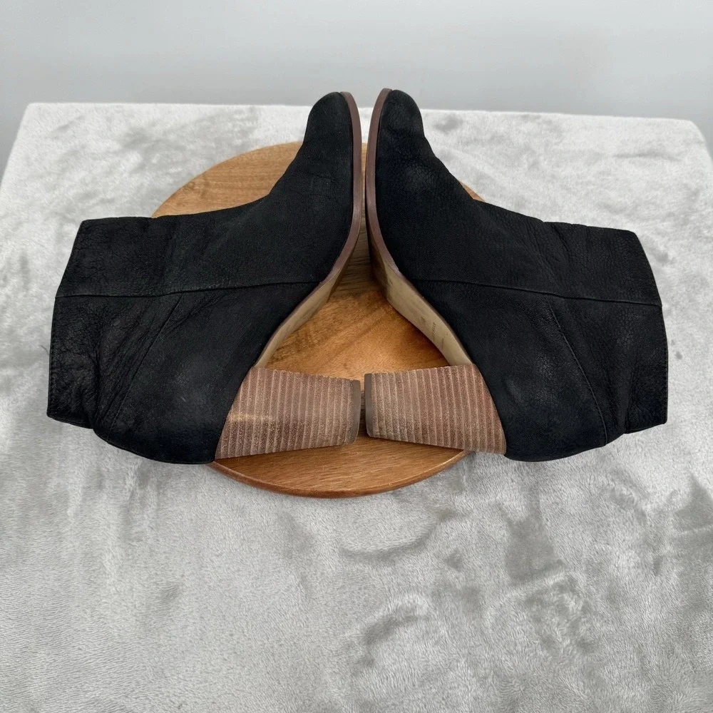 Cole Haan Ankle Boot‎ Grand OS Womens 10 Black Leather  Stacked High Heels Zip